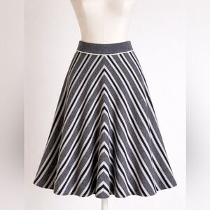 Miu Miu Black and Gray wool Midi Skirt
